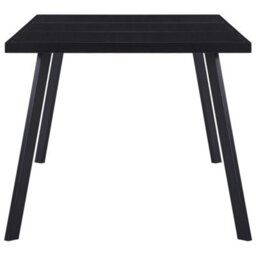 Berkfield Dining Table Black 160X80X75 Cm Tempered Glass - thumbnail 3