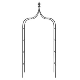 Walplus Garden Arches 2 Pcs Black 120X38X260 Cm Steel - thumbnail 4