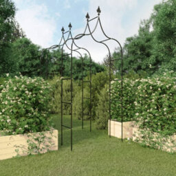 Walplus Garden Arches 2 Pcs Black 120X38X260 Cm Steel - thumbnail 1