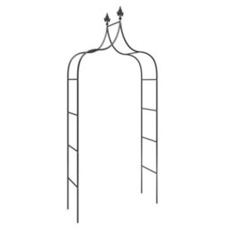 Walplus Garden Arches 2 Pcs Black 120X38X260 Cm Steel - thumbnail 3