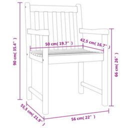 Berkfield Garden Chairs 4 Pcs 56X55.5X90 Cm Solid Wood Acacia - thumbnail 8