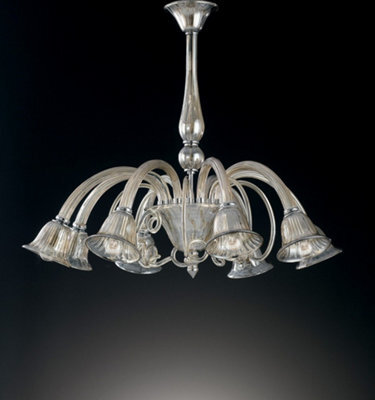 Luminosa Lighting Luminosa Poseidon 8 Light Multi Arm Pendant Ceiling Light Champagne 93X73Cm