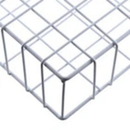 White Wire Magazine Newspaper Basket Wall Mounted Post Storage Rack Organizer Office - thumbnail 4