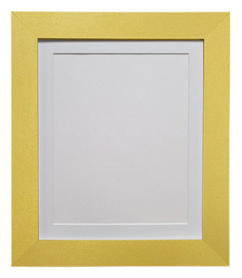 Frames By Post Metro Gold Frame With White Mount A4 Image Size 9 X 6 - image 1