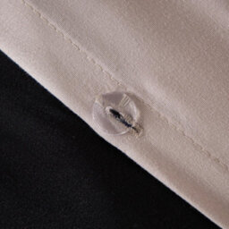 Ohs Reversible Duvet Cover Pillowcase Bedding Set, Black Cream- King - thumbnail 5