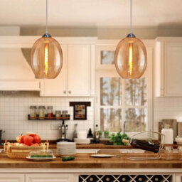 Long Life Lamps Company Modern Vintage Oval Glass Ceiling Pendant Light M0196 - thumbnail 9