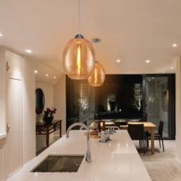 Long Life Lamps Company Modern Vintage Oval Glass Ceiling Pendant Light M0196 - thumbnail 8