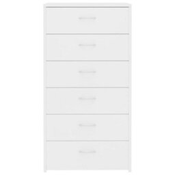 Vidaxl Sideboard With 6 Drawers White 50X34X96 Cm Engineered Wood - thumbnail 4