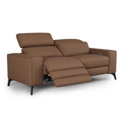 Valencia Esther Top Grain Leather Loveseat Sofa Brown Kiln Dried Hardwood Frame Power Headrests Power Recliners - thumbnail 8