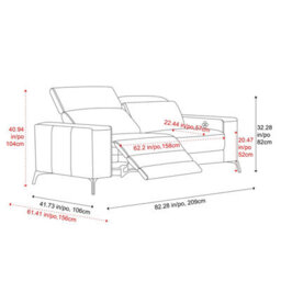 Valencia Esther Top Grain Leather Loveseat Sofa Brown Kiln Dried Hardwood Frame Power Headrests Power Recliners - thumbnail 3