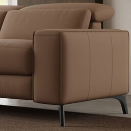 Valencia Esther Top Grain Leather Loveseat Sofa Brown Kiln Dried Hardwood Frame Power Headrests Power Recliners - thumbnail 6