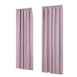 Deconovo Soft Blackout Curtains Pencil Pleat Curtains Thermal Insulated Curtains For Girls Bedroom Baby Pink W55 X L96 Inch 1 Pair - thumbnail 1