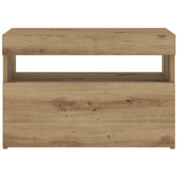 Berkfield Bedside Cabinet With Led Lights Artisan Oak 60X35X40 Cm Engineered Wood - thumbnail 7
