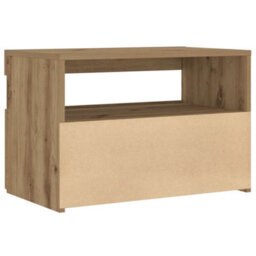 Berkfield Bedside Cabinet With Led Lights Artisan Oak 60X35X40 Cm Engineered Wood - thumbnail 9
