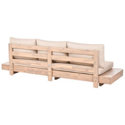 Beliani Garden Sofa 3 Seater Marettimo Certified Acacia Wood Beige - thumbnail 5