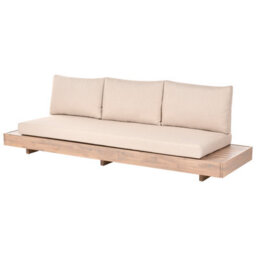 Beliani Garden Sofa 3 Seater Marettimo Certified Acacia Wood Beige - thumbnail 4