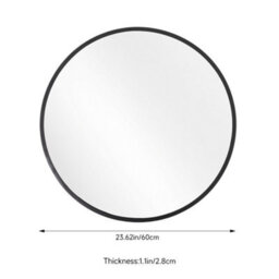 Living And Home Black Round Wall Mirror Diameter 60Cm - thumbnail 9