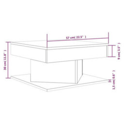 Walplus Coffee Table Grey Sonoma 57X57X30 Cm Engineered Wood - thumbnail 5