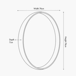 Pacific Lifestyle Natural Wood Veneer Deep Edge Round Wall Mirror Large - thumbnail 7