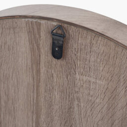 Pacific Lifestyle Natural Wood Veneer Deep Edge Round Wall Mirror Large - thumbnail 5