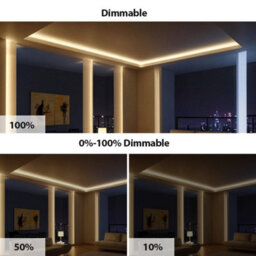 Ener-J 5M Led Cob Strip Light 320 Leds Per Metre 24V 4000K With Rf Dimmer And 25W Power Supply - thumbnail 6