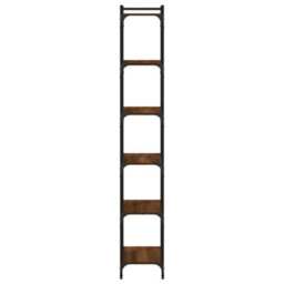 Berkfield Bookcase 6-Tier Brown Oak 60X30X188 Cm Engineered Wood - thumbnail 5