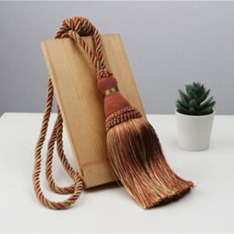 2Pcs Orange Tassel Rope Curtain Tiebacks Tie Backs Holdbacks Decorative Window Drapes