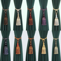 Pair Orange Tassel Rope Curtain Tiebacks Tie Backs Holdbacks Decorative Window Drapes - thumbnail 3