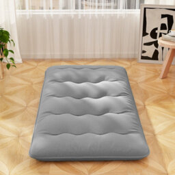 Costway Foldable Tatami Mat Floor Futon Mattress Roll Up Sleeping Pad W/ Washable Cover, Small Double/double/king Size - thumbnail 1