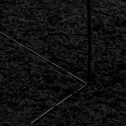Berkfield Shaggy Rug Pamplona High Pile Modern Black 140X200 Cm - thumbnail 8