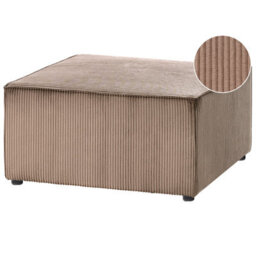 Beliani Ottoman Lemvig Corduroy Sand Beige