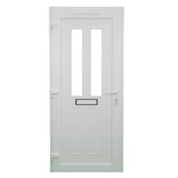 Fortia Chesil Glass Frosted Glazed Anthracite Rh External Front Door Set, (H)2085mm (W)840mm - thumbnail 2