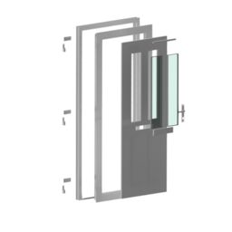 Fortia Chesil Glass Frosted Glazed Anthracite Rh External Front Door Set, (H)2085mm (W)840mm - thumbnail 3