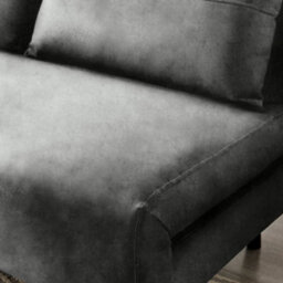 Furniturebox Uk Sofa Bed - 'bobby' Grey Fabric 2 Seat Sofa Unfolds Into Single - Fold Out Bed Guest Bed Guest Furniture - thumbnail 4