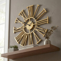 Garden Greatness Antique Brass Numerals Wall Clock - thumbnail 2