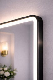 Lumora 700X500mm Matt Black Led Bathroom Mirror - Anti-Fog - Dimmable Tri-Light - thumbnail 5