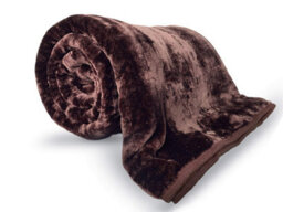 Pagnanno. Faux Fur Mink Throw Fluffy Warmth Bed Throws Flannel Fleece Blanket,(1, Chocolate, King 200X240Cm) - thumbnail 1