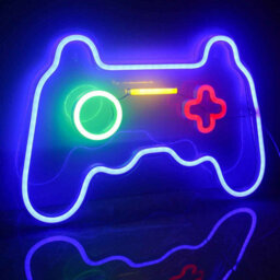 Game Room Neon Sign 25X16.5Cm - Colorful Led Wall Light With Usb & Dimmable Switch For Bedroom Or Gaming Setup - thumbnail 1