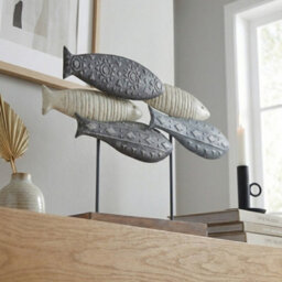 Garden Greatness Seaside Fish Iron Pegs Table Decoration - thumbnail 2
