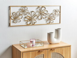 Beliani Wall Decor Flower Cerium Metal 31 Cm Gold - thumbnail 2