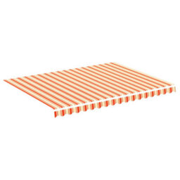 Walplus Replacement Fabric For Awning Garden Sun Shade Canopy Gazebo For Back Door, Porch, Patio Yellow And Orange 4X3 M - thumbnail 2