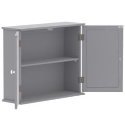 Lassic Hayle Matt Grey Bathroom Double Wall Cabinet Mirrored (H)47Cm (W)57Cm - thumbnail 2