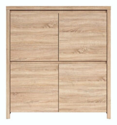 Impact Furniture Sideboard Cabinet Dresser Square Door Compact Small Sonoma Oak Storage Unit For Bedroom Living Room Hallway Kaspian - thumbnail 6