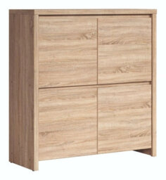 Impact Furniture Sideboard Cabinet Dresser Square Door Compact Small Sonoma Oak Storage Unit For Bedroom Living Room Hallway Kaspian - thumbnail 5