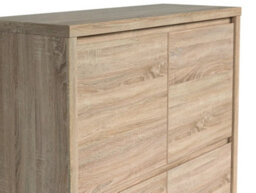Impact Furniture Sideboard Cabinet Dresser Square Door Compact Small Sonoma Oak Storage Unit For Bedroom Living Room Hallway Kaspian - thumbnail 7