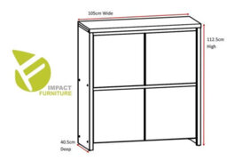 Impact Furniture Sideboard Cabinet Dresser Square Door Compact Small Sonoma Oak Storage Unit For Bedroom Living Room Hallway Kaspian - thumbnail 9