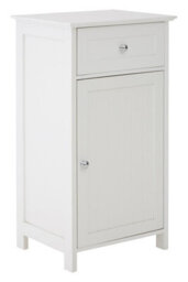 Orsina Luxurious Drawer Cabinet With 1 Inner Shelf, Slim White Shelf Storage, Carved Storage Drawer With Handles - thumbnail 2