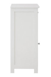 Orsina Luxurious Drawer Cabinet With 1 Inner Shelf, Slim White Shelf Storage, Carved Storage Drawer With Handles - thumbnail 3