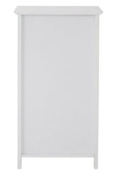 Orsina Luxurious Drawer Cabinet With 1 Inner Shelf, Slim White Shelf Storage, Carved Storage Drawer With Handles - thumbnail 4