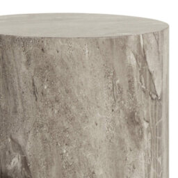 Furniture To Go Dice Round Pedestal Set Of 2 In Grey Marble And River Rough Paper - thumbnail 5